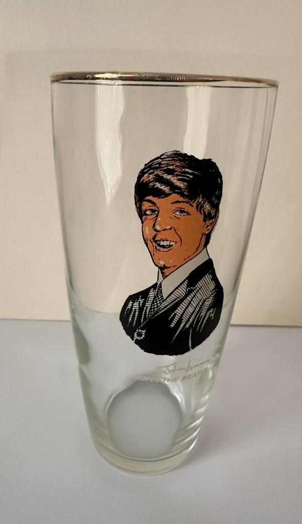 Paul McCartney - drinkglas 1964, Verzamelen, Muziek, Artiesten en Beroemdheden, Zo goed als nieuw, Gebruiksvoorwerp, Ophalen of Verzenden