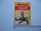 sticker oud SPEELGOED Clickets Magnetic toys retro vintage, Verzenden, Zo goed als nieuw