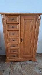 Houten Kast met Rotan Laden, Huis en Inrichting, Kasten | Ladekasten, Ophalen, 5 laden of meer, 100 tot 150 cm, 50 tot 100 cm