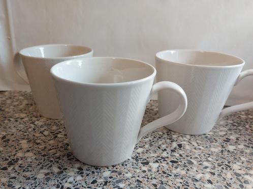 3 bekers mok Gordon Ramsay wit Gourmet met oor, Huis en Inrichting, Keuken | Servies, Zo goed als nieuw, Kop(pen) en/of Schotel(s)