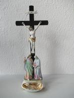 Antiek kruis met wijwatervat 45 cm, Antiek en Kunst, Ophalen of Verzenden