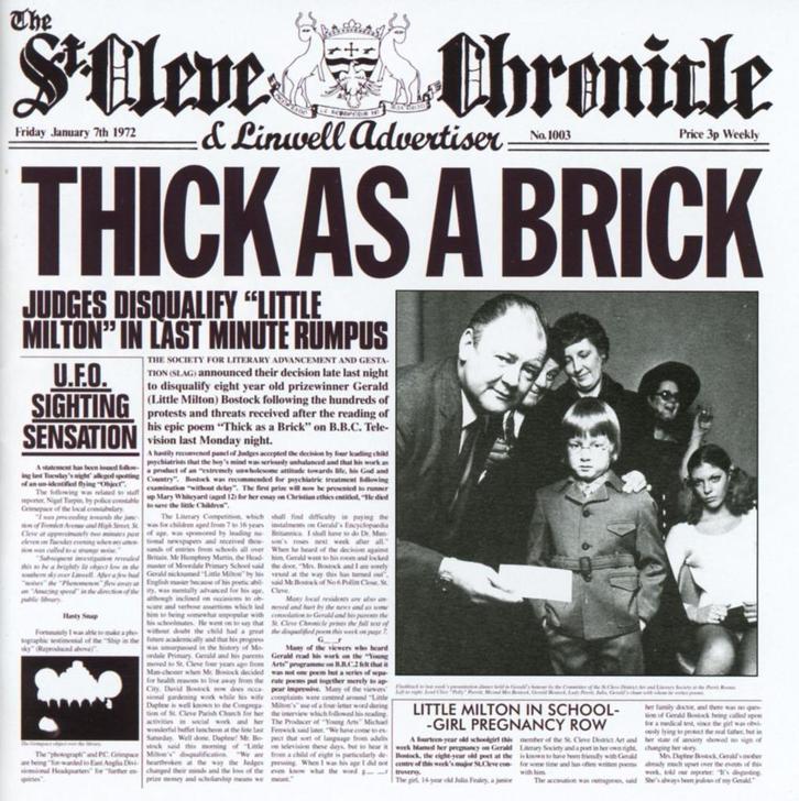 Jethro Tull - Thick As A Brick (Steven Wilson 2012 Remix) CD, Cd's en Dvd's, Cd's | Pop, Zo goed als nieuw, 2000 tot heden, Verzenden