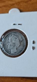 Zilveren 1/4 gulden curaçao  1900 wilhelmina, Zilver, Koningin Wilhelmina, Ophalen of Verzenden, Losse munt