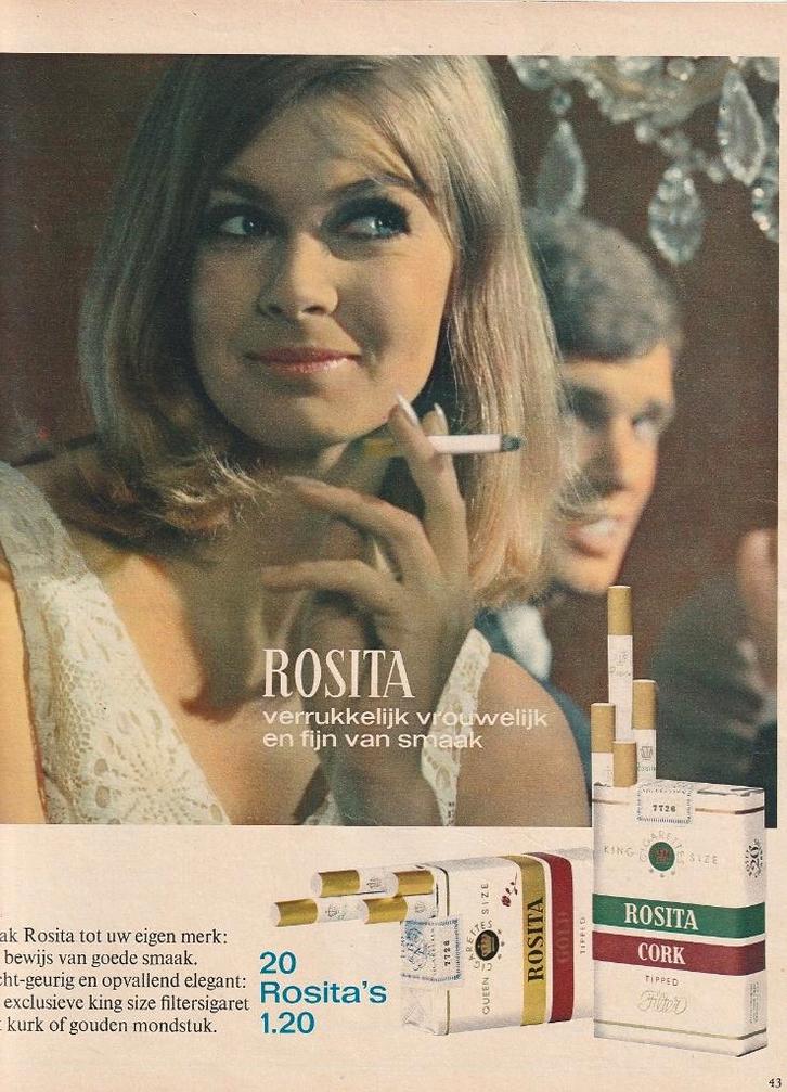Retro reclame 1967 Rosita sigaretten verrukkelijk vrouwelijk, Verzamelen, Retro, Overige typen, Verzenden