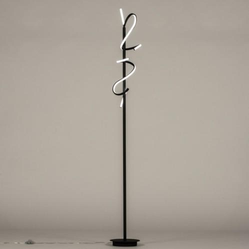 vloerlamp led dimbaar krul zwart of staal goud hoekbank lamp, Huis en Inrichting, Lampen | Vloerlampen, Nieuw, 150 tot 200 cm