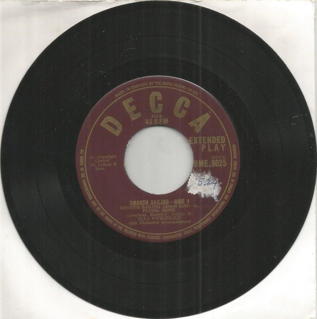 Ella Fitzgerald – Smooth Sailing (EP UK), Gebruikt, Overige formaten, Ophalen of Verzenden, 1940 tot 1960