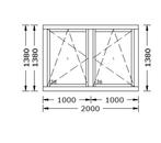 Select Windows blokkozijn, Ophalen, Gevelraam of Ruit, 120 tot 160 cm, Nieuw