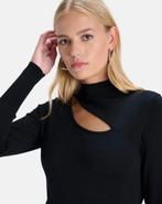 Shoeby elegante slanke gebreide jurk mooie uitsparing L(40), Kleding | Dames, Jurken, Maat 38/40 (M), Verzenden, Zwart, Nieuw