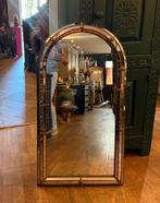 Hollywood Regency spiegel, Venetiaanse wandspiegel goud VdlM, Ophalen, 100 tot 150 cm, Zo goed als nieuw, Overige vormen