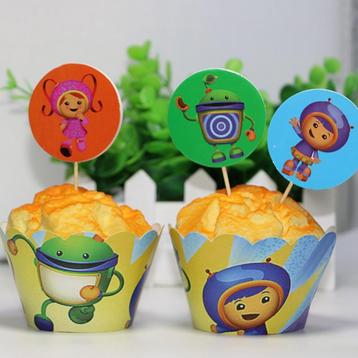 Leuke UMIZOOMI Toppers & Cupcakehouders, pak/24 st € 7,95 beschikbaar voor biedingen