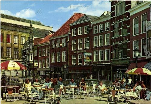Utrecht, Zoutmarkt - volk terras - 1983 gelopen, Verzamelen, Ansichtkaarten | Nederland, Gelopen, Utrecht, 1980 tot heden, Ophalen of Verzenden