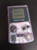 Nintendo GameBoy Color Transelucent Transparent Purple +Case, Spelcomputers en Games, Ophalen of Verzenden, Gebruikt, Game Boy Color