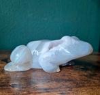 Kikker witte agaat & amethist, Verzamelen, Mineralen en Fossielen, Verzenden, Mineraal