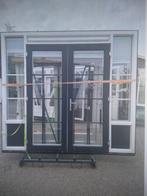 Kunststof pui met dubbele tuindeuren, Ophalen, Glas, 120 cm of meer, 215 cm of meer
