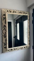 Antieke brocante spiegel beige 106x79x10cm, Ophalen, Gebruikt, 75 tot 100 cm, 100 tot 150 cm