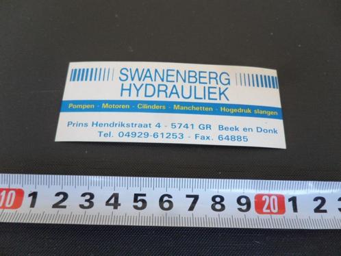 sticker beek en donk swanenberg hydrauliek pompen motoren c*, Verzamelen, Stickers, Zo goed als nieuw, Bedrijf of Vereniging, Ophalen