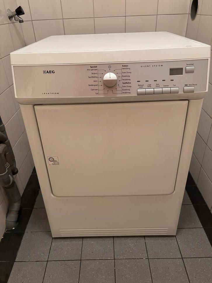 AEG Lavatherm Droger T75175AV, Witgoed en Apparatuur, Wasdrogers, Gebruikt, Luchtafvoer, Voorlader, 6 tot 8 kg, 85 tot 90 cm, Ophalen