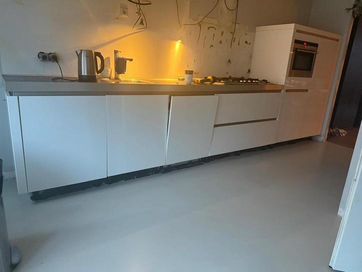 Keuken hoogglans wit, Huis en Inrichting, Keuken | Complete keukens, Gebruikt, Wit, Ophalen of Verzenden