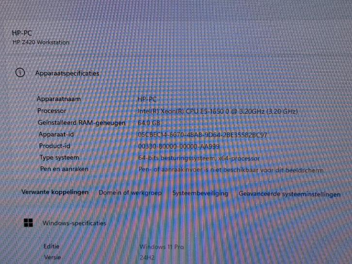 HP Computers, Computers en Software, Desktop Pc's, Gebruikt, 3 tot 4 Ghz, SSD, 64 GB of meer, Ophalen
