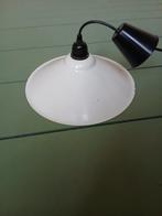 Vintage Hanglamp - Wit metaal, Huis en Inrichting, Lampen | Hanglampen, Gebruikt, Vintage, Ophalen of Verzenden, Metaal