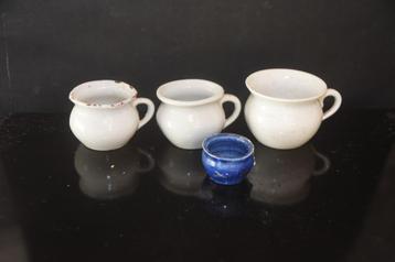 4 miniatuur wc potjes po's poppenhuis pispotje nachtspiegel beschikbaar voor biedingen