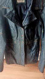 Donkerblauwe geiten leren jas v Object, Blauw, Object, Ophalen of Verzenden, Maat 36 (S)