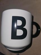 Mok met Letter B - Zwart/Wit, Keramiek, Ophalen of Verzenden, Zo goed als nieuw, Kom(men)
