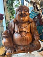 Grote houten boeddha, Huis en Inrichting, Woonaccessoires | Boeddhabeelden, Ophalen, Zo goed als nieuw