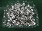133 zilveren glimmende glas kerstballen op stok 25 mm 12 cm, Ophalen of Verzenden, Nieuw