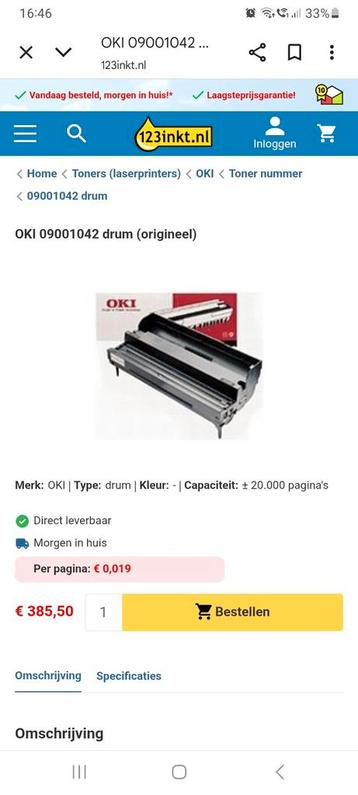 OKI Drum 09001042 - Origineel - 20.000 pagina's beschikbaar voor biedingen