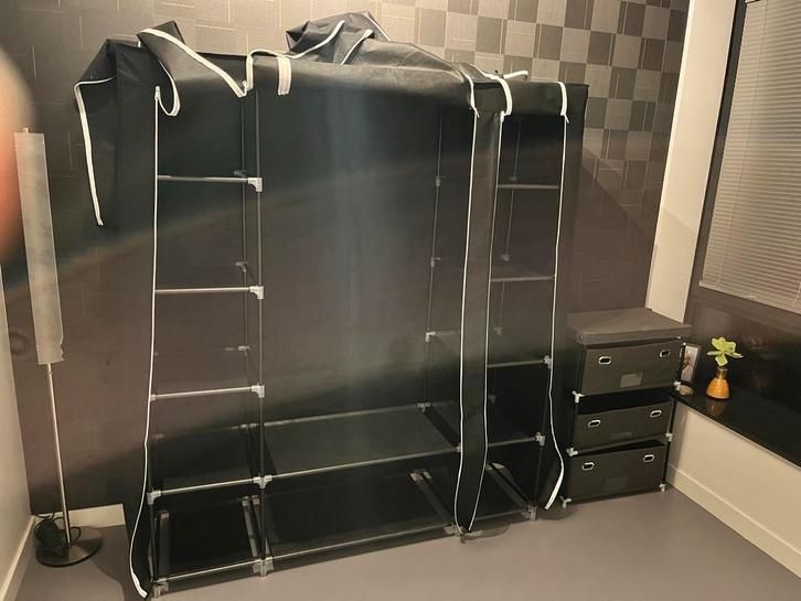 Opvouwbare kledingkast met rits, Huis en Inrichting, Kasten | Kledingkasten, Zo goed als nieuw, 150 tot 200 cm, 100 tot 150 cm