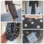 Tijdloze leuke stippen dots jurk isabel ladress mt m, Maat 38/40 (M), Verzenden, Zwart, Zo goed als nieuw