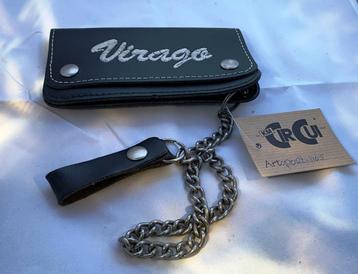 Portemonnee Yamaha "Virago" - Zwart Leer met Ketting beschikbaar voor biedingen