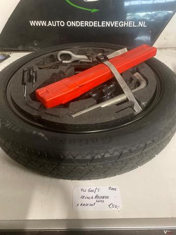 Vw Golf 5 2005 18 inch reservewiel met Krikset  beschikbaar voor biedingen