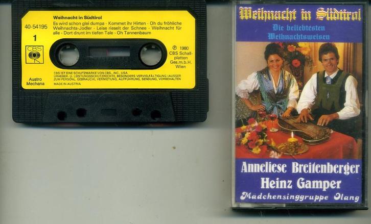 Anneliese Breitenberger Heinz Gamper - Weihnacht in Südtirol, Cd's en Dvd's, Cassettebandjes, Zo goed als nieuw, Origineel, 1 bandje