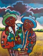 Justus Donker Schilderij - 80x100 cm, Antiek en Kunst, Ophalen of Verzenden