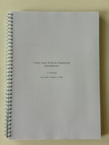 Course Reader Hydraulic Engineering (Universiteit Twente) beschikbaar voor biedingen