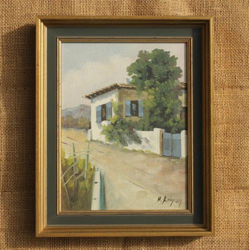 schilderij  Portugees  huisje, Huis en Inrichting, Woonaccessoires | Schilderijen, Tekeningen en Foto's, Schilderij, Minder dan 50 cm