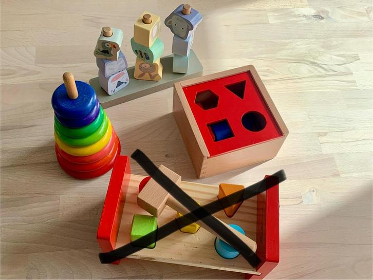 Houten speelgoed voor dreumes/peuter, Kinderen en Baby's, Speelgoed | Houten speelgoed, Gebruikt, Ophalen of Verzenden