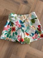 Short zomet korte broek wit bloem 122 tropisch ️ printje, Ophalen of Verzenden, Zo goed als nieuw, Meisje, Broek