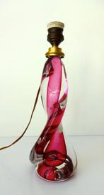 Kristal lampvoet helder donkerroze Val Saint Lambert 3836-l, Ophalen of Verzenden