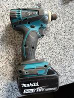 Makita DTD146 18V Slagschroevendraaier + 5.0Ah Accu, Ophalen of Verzenden, Zo goed als nieuw, Minder dan 400 watt, Boor- en Schroefmachine