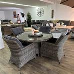 Ronde Wicker Tuinset — Incl. 4 stoelen — Goede staat!, Tuin en Terras, ., Ophalen of Verzenden, Zo goed als nieuw, .