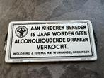 Emaille Alcoholhoudende dranken bordje. Langcat Bussum., Ophalen of Verzenden, Gebruikt, Reclamebord