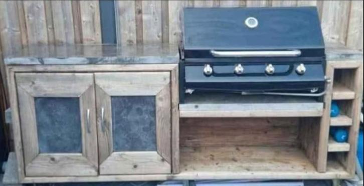 Buiten keuken met bbq, Tuin en Terras, Buitenkeukens, Zo goed als nieuw, Gas, Vrijstaand, Ophalen