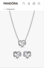 Pandora sieradenset Infinity ketting oorbellen S925 zilver, Sieraden, Tassen en Uiterlijk, Kettingen, Ophalen of Verzenden, Zo goed als nieuw