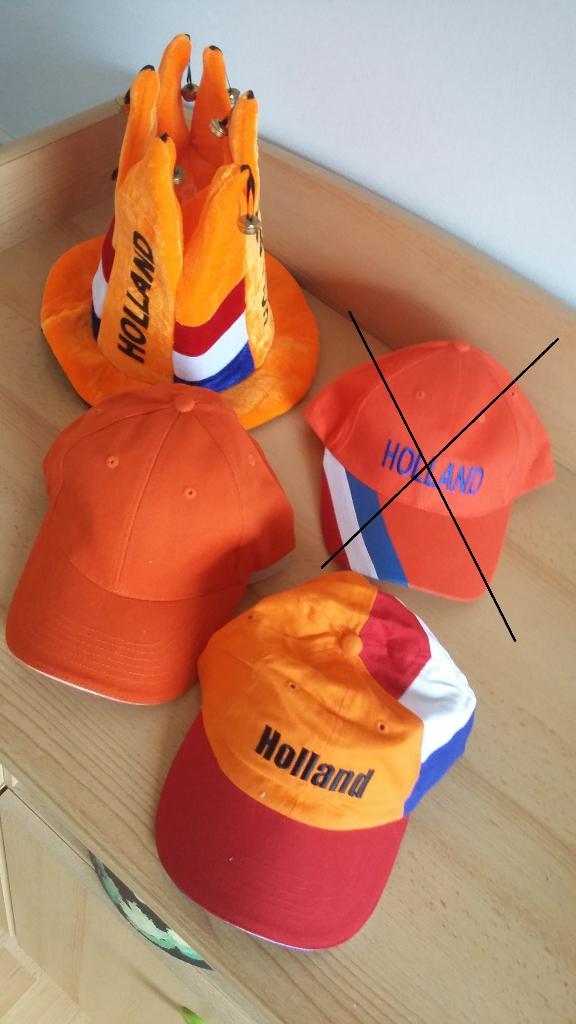 Oranje Caps/petten/hoeden, Hobby en Vrije tijd, Feestartikelen, Nieuw, Hoed of Pruik, Oranje of Koningsdag, Ophalen of Verzenden