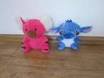 Blauw pluche Stitch knuffel + roze superzacht vriendje, Ophalen of Verzenden, Nieuw, Overige typen