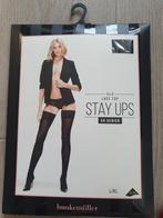 Twee paar zwarte Hold up kousen van Hunkemöller Maat L/XL, Verzenden, Zwart