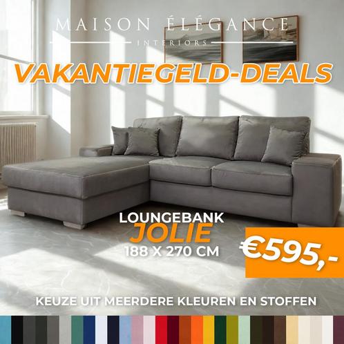 Loungebank Jolie €595,-, Huis en Inrichting, Banken | Complete zithoeken, Nieuw, Ophalen
